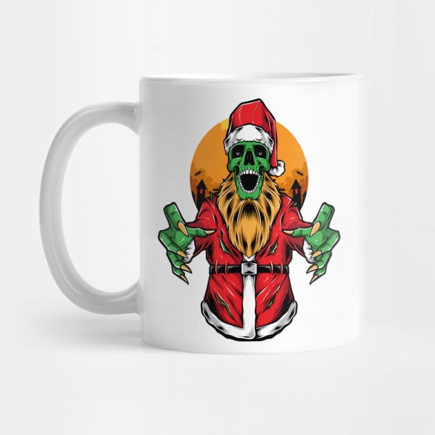 Zombie Santa Scary by Mako Design 